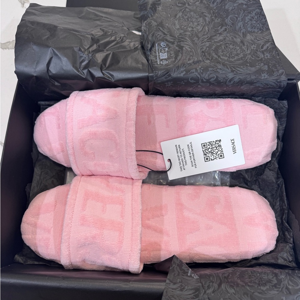 Versace Soft Pink Slippers